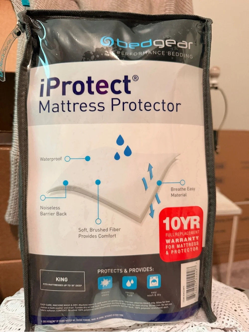edge iProtect White Waterproof Mattress Protector - Bedgear